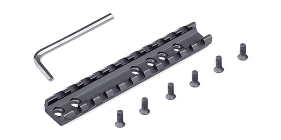 Peça disparada 120mm de alumínio da arma do trilho de Picatinny da espingarda da liga 0.018kg